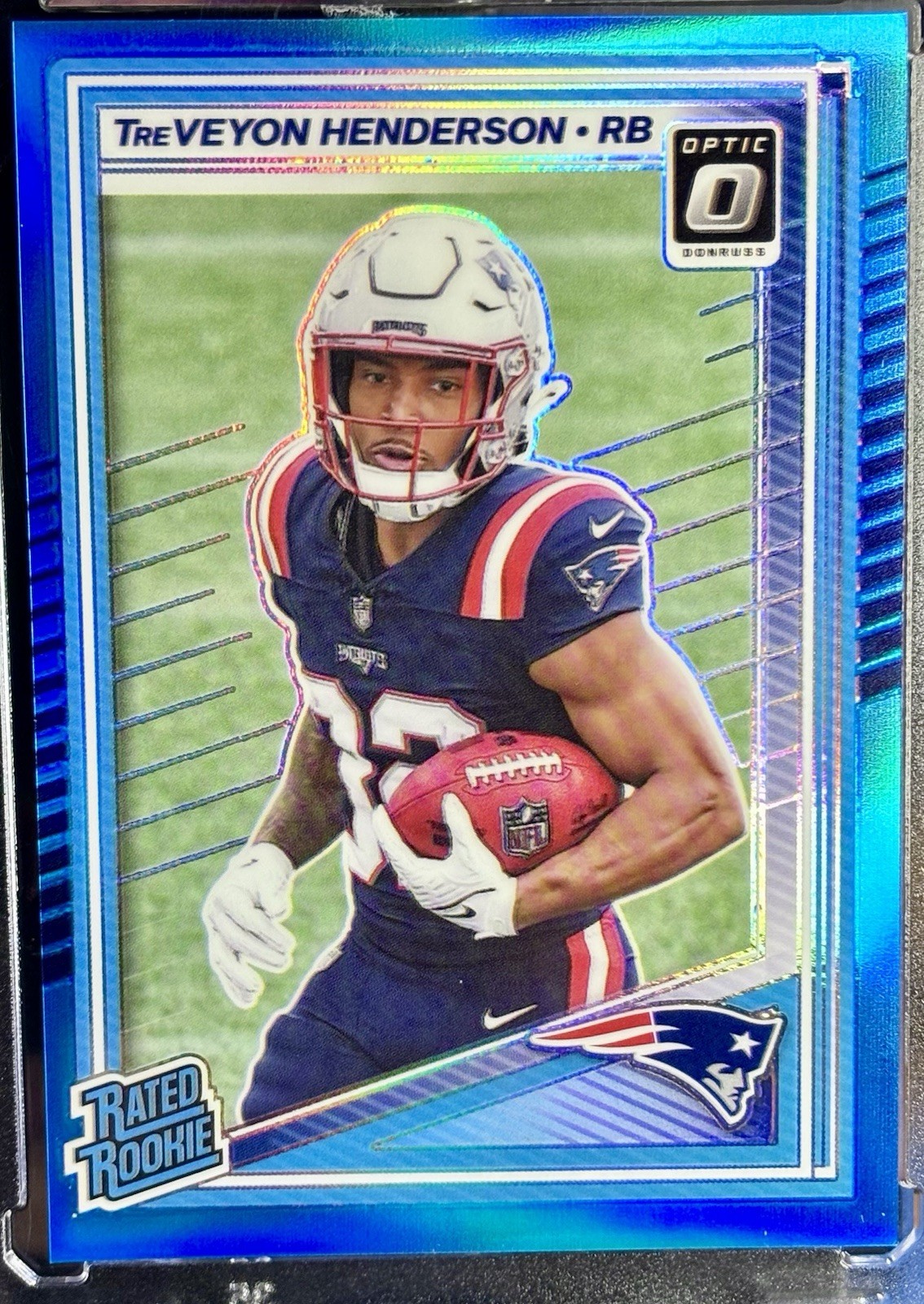 TreVeyon Henderson 2025 Panini Donruss Optic #248 Aqua Rated Rookie 156/349