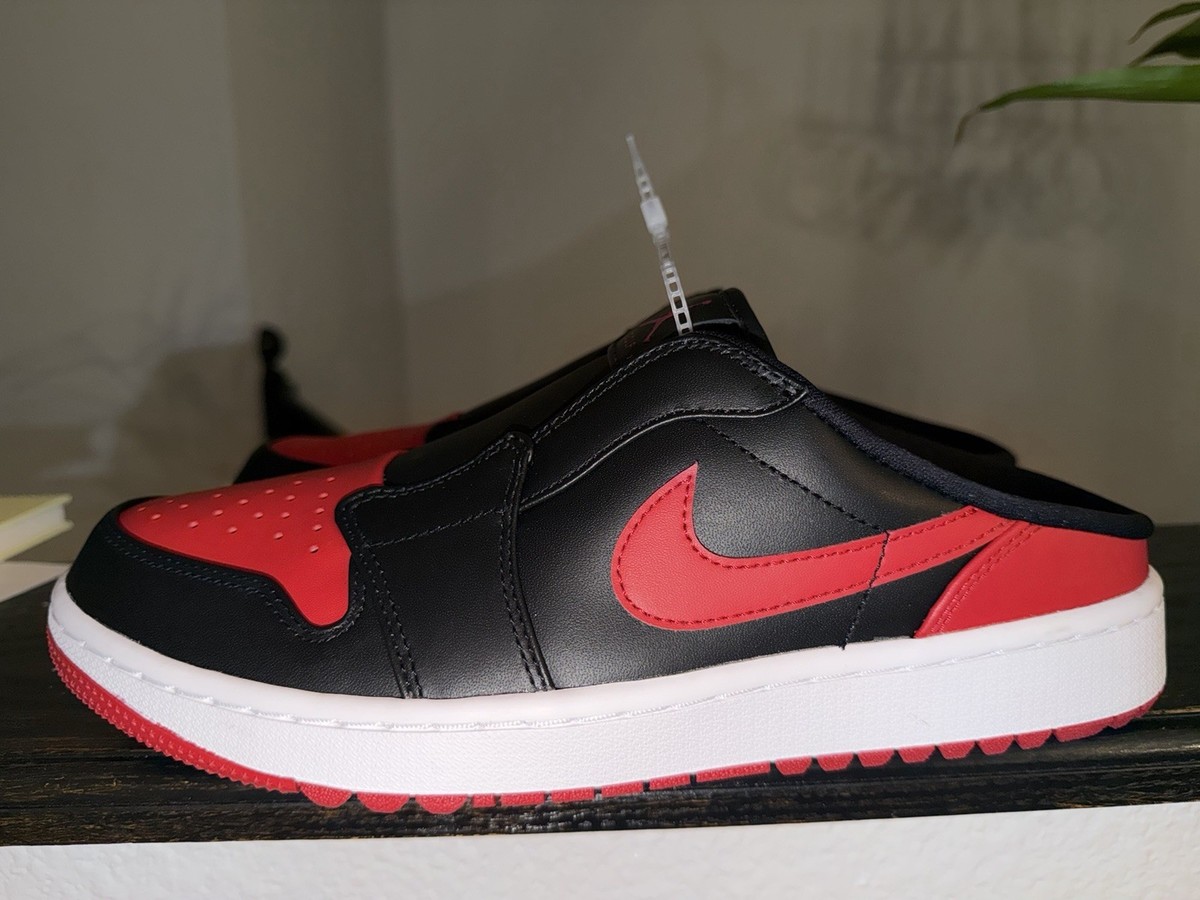 Air Jordan 1 Mule Golf 'Bred' - FJ1214-001 Size 9 Men's Slip On's