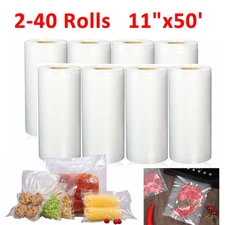 11"x50' Vacuum Sealer Bags Rolls Food Storage Saver Embossed Bag 4 Mil BPA Free