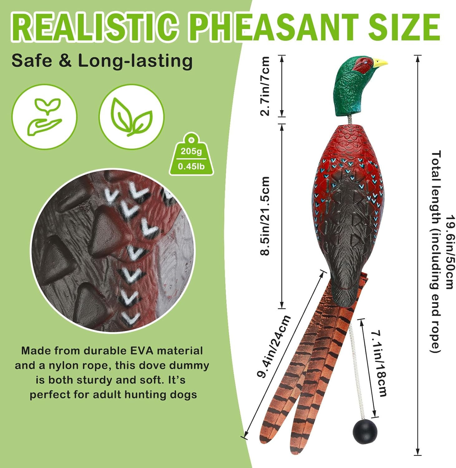 Dead Duck Dove Pheasant Dummy Bumper Toys for Waterfowl Hunting Retriever Dog Tr