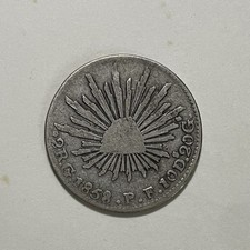 Mexico - 1858 GoPF Silver 2 Reales - Popular