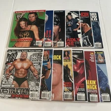 WWF WWE Magazine 2002 complete year of 13 issues- The Rock, Brock Lesnar & more