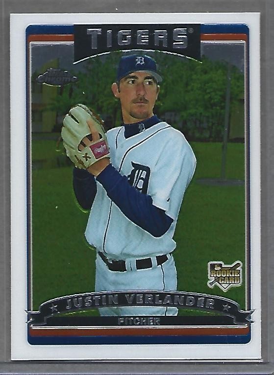 JUSTIN VERLANDER 2006 TOPPS CHROME #309 2007 TOPPS CHROME #254 RC TIGERS 🔥🔥