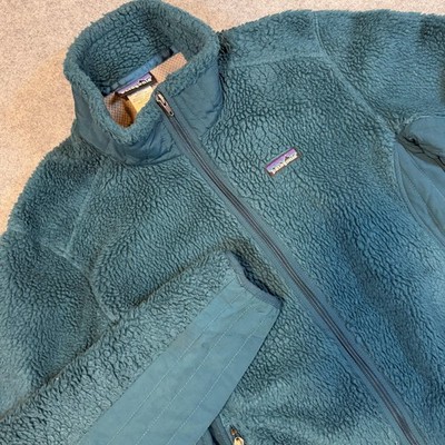 Patagonia Jacket Womens Large Green Sherpa Fleece Full Zip Outdoor STY23071F0