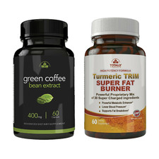 Green Tea Extract Weight Loss Supplement  Turmeric Curcumin Fat Burner Pills