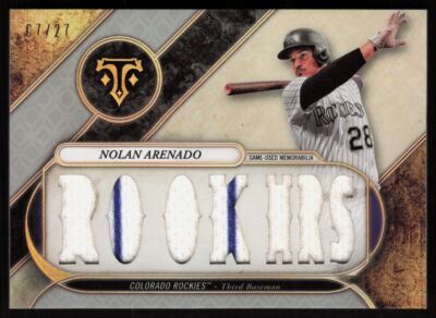 2017 Topps Triple Threads Relics Silver Nolan Arenado /27 Colorado Rockies