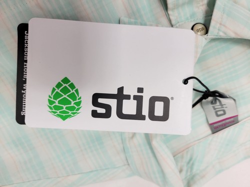 STIO Women's Curtis Camp Shirt SS Rapid Freeze Plaid Short Sleeve Size Medium - Picture 5 of 13