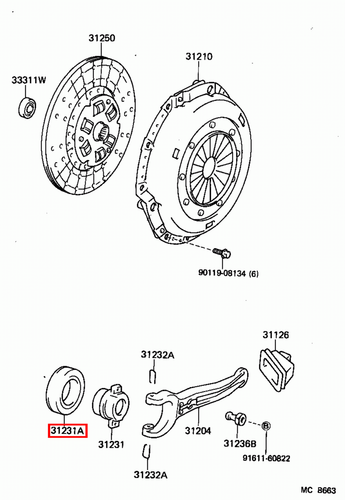 Genuine Toyota LandCruiser HJ75 HJ61 Clutch Release Hub Ball Bearing - Picture 9 of 14