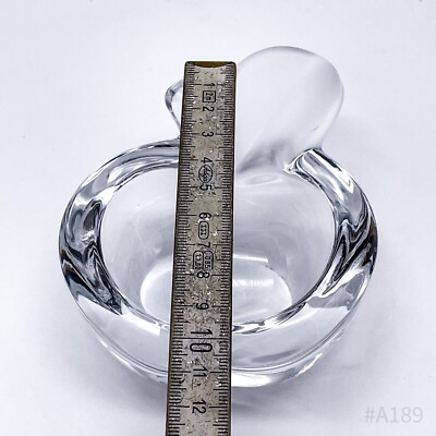 Lot De 2 Bols Vintage Art Vannes France – Cristal Taillé Fait Main, Motif Coquille Et Pomme (après 1945)