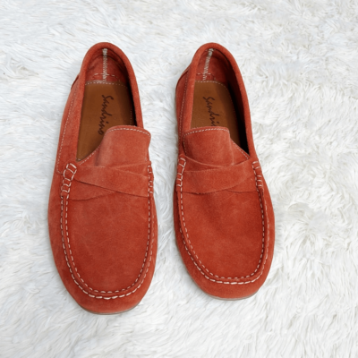 Sandrino Luth Suede Leather Loafers Burnt Orange Size 10.5 