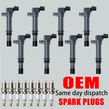 8X OEM Ignition Coil & 8 Iridium Spark Plug for Dodge Dakota Ram 1500 Jeep UF270