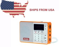 Tecsun Q3 ORANGE FM Radio MP3 player and Recorder BL-5B battery included 