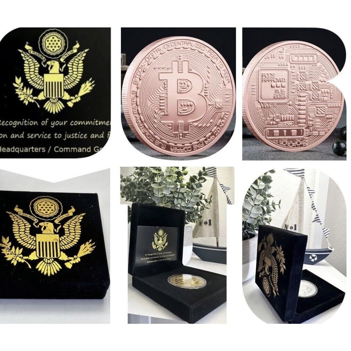 Copper Bitcoin Coin Bit Commemorative Blockchain BTC Collectors Gold USA |  eBay