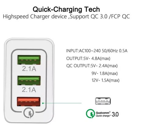 QC 3.0 Fast Quick Charge Multi-Port USB Wall Charger Adapter US Plug Block LOT - Picture 7 of 12