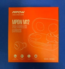 MPOW M12 Wireless Bluetooth 5.0 Earbuds Bass Mic Headset Touch Control Earphones