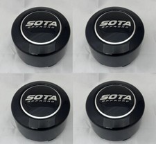 4 Pack - Sota Offroad Gloss Black 8 Lug Wheel Center Cap A608f-5 A608f-6 Gh Tall