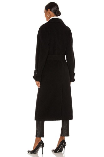 MSGM Wool Coat in Black 42 Medium New womens Trench Jacket - Picture 3 of 10