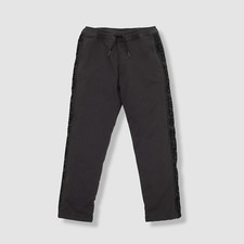 130 Kenzo Kids Boys Gray Logo Tape Stretch Elastic Waist Drawstring Pants Sz 4A
