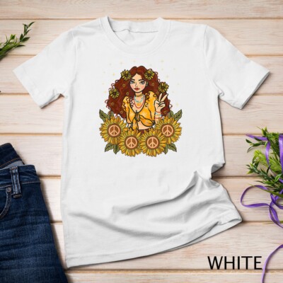 Daisy Peace Sign Hippie Soul Tshirt Cute Daisy Lover Gifts Unisex T-shirt