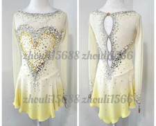 New ice figure skating dress Baton rotating dress custom size