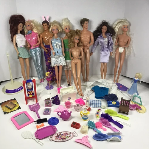 Vintage Barbie Lot 1966 Vintage Ken 1968 And Vintage Doll Accessories Lot