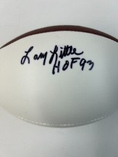 Larry Little HOF Miami -Signed Full Size Wilson White Panel football  COA #15