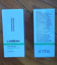 Set Of 2 LANBENA Acne Treatment Serum 0.5 Oz/15 ml Brand New Sealed Box
