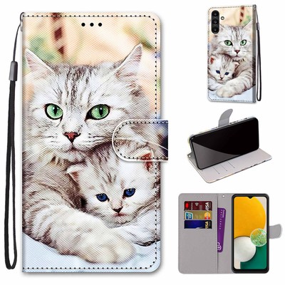 For Various Covers Glossy Magnetic Leather Card Holder Stand Soft TPU Phone Case