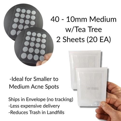 20/100 MEDIUM SIZE Acne Dots, Pimple Patches, Cystic Acne Patch, Acne Stickers - Picture 4 of 18