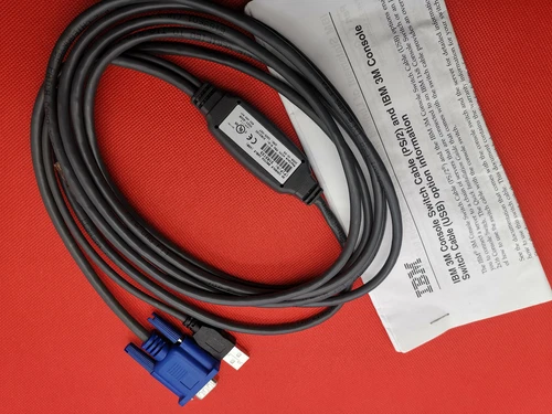 1pcNEW IBM 3M KVM CONSOLE SWITCH CABLE (USB) 31R3132 FRU 31R3145 MPN 520-366-503