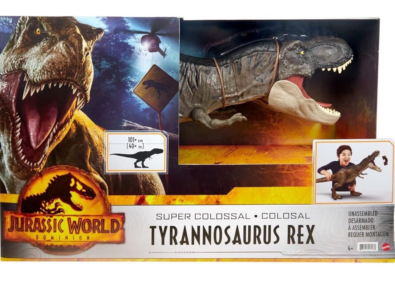 Jurassic World Dominion Super Colossal Tyrannosaurus Rex Action Figure, Extra...