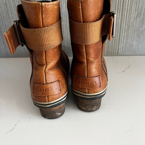 Sorel Women's insulated winter boots Brown leather ankle boots size 6 - Picture 4 of 6