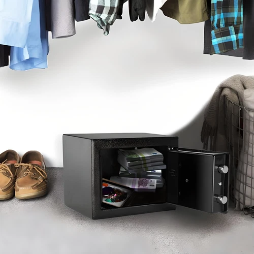 Caja fuerte ignífuga caja fuerte para muebles caja fuerte para documentos armario para dinero caja fuerte de pared DE - Imagen 13 de 14