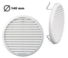 GRIGLIA DI VENTILAZIONE AREAZIONE DA ESTERNO IN PLASTICA ROTONDA DIAM. 140 mm