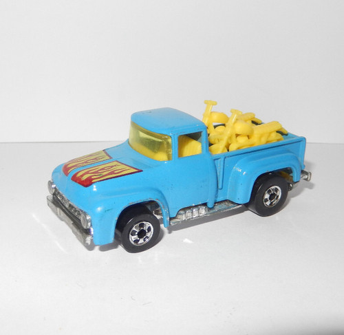 Vintage Hot Wheels 80´s Made in Hong Kong Pick-Up mit Motorrädern Chevi / Ford