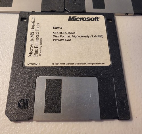 Microsoft MS-DOS - 6.2 + Enhanced Tools Operating System 3x 3.5" Floppy Disks - 第 3/3 張圖片