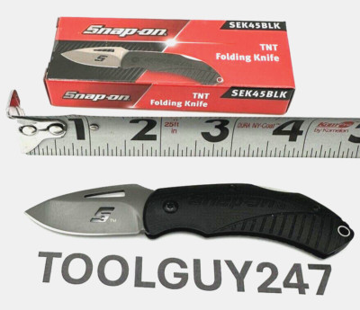 SNAP ON TOOLS SEK45BLK Compact Folding TNT Lockback Knife Black