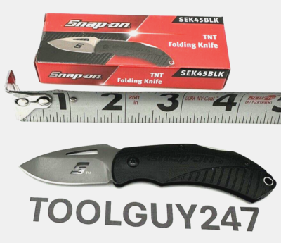 SNAP ON TOOLS SEK45BLK Compact Folding TNT Lockback Knife Black