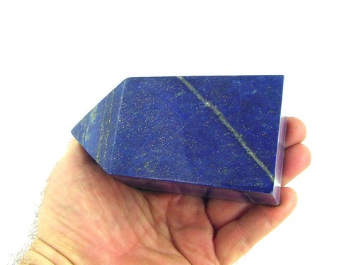 MA Massiccio Afghanistan Lapislazzuli 4 3/4" Obelisco Intaglio Lapidario 1380P abe - Foto 6 di 6