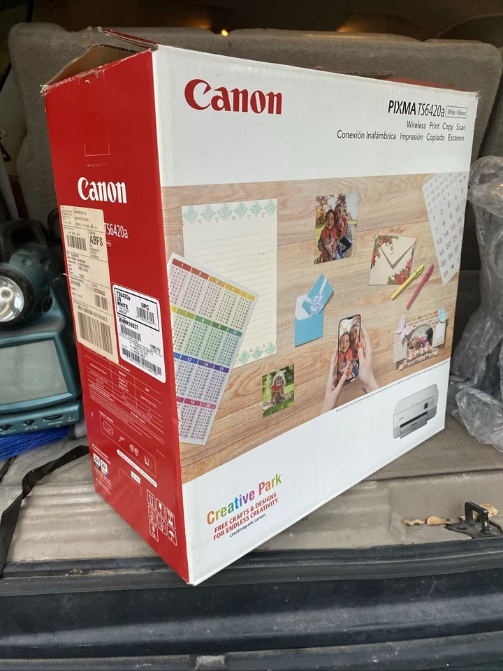 Canon PIXMA TS6420a Wireless All-In-One Color Inkjet Printer White New - Image 3 of 4