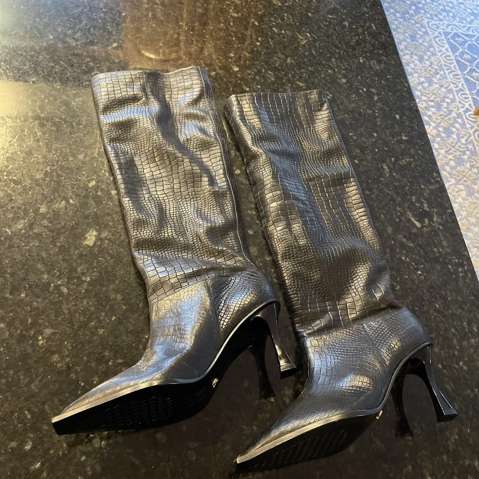 Novas Botas de Salto de Couro Free People + Vicenza Friday Fever Tamanho 8, Novas! US$ 248 - Imagem 4 de 4