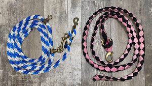 PINK ROUND LEADLINE & BLUE FIELD CATCH ROPE