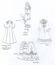 French Fashion SPECIAL OCCASION LINGERIE Pattern 115 for Doll.