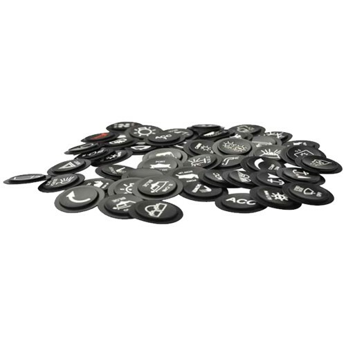 AiM Motorsport Remote Button Interface Keypad Laser Etched Icon Insert Stop Sign