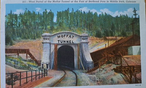 BERTHOULD PASS, COLO. Moffat Tunnel Vintage Postkarte