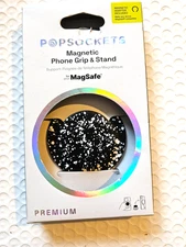 PopSockets Magnetic MagSafe Phone Grip & Stand for iPhone - Alum Black Speckle