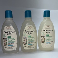 Aveeno Kids 2-in-1 Hydrating Shampoo  Conditioner Oat Extract 12 Fl Oz ThreePK