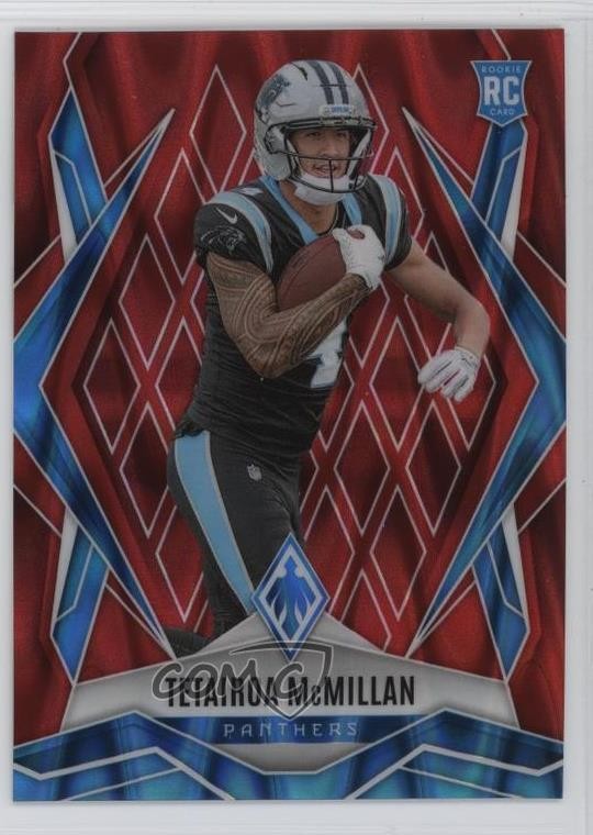 2025 Panini Phoenix Rookies Red Seismic 44/99 Tetairoa McMillan #155 Rookie RC