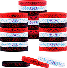 24Pcs Spider Silicone Wristbands Bracelets hero Spider Party Decorations Supp...