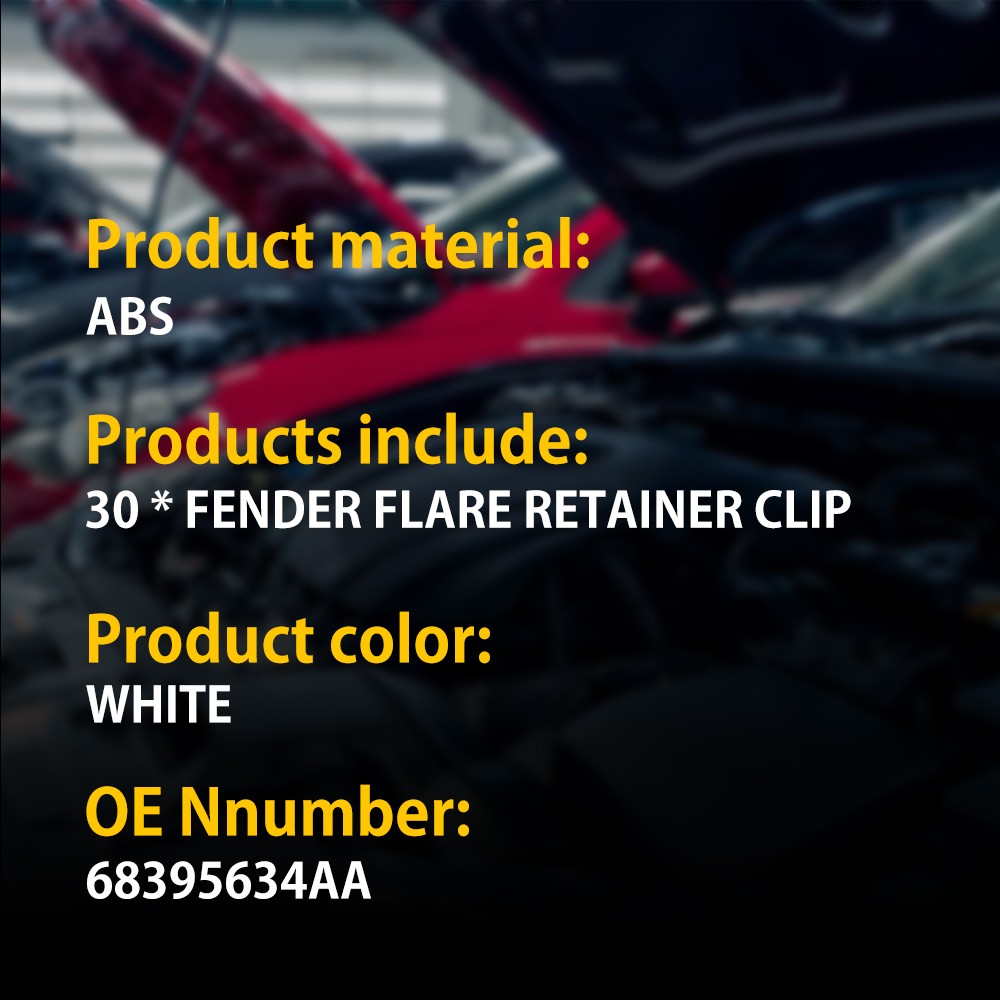 30pcs Plastic White Flare Fender Retainer Clips Fit Jeep 2018-2020 Wrangler JL thumbnail 8